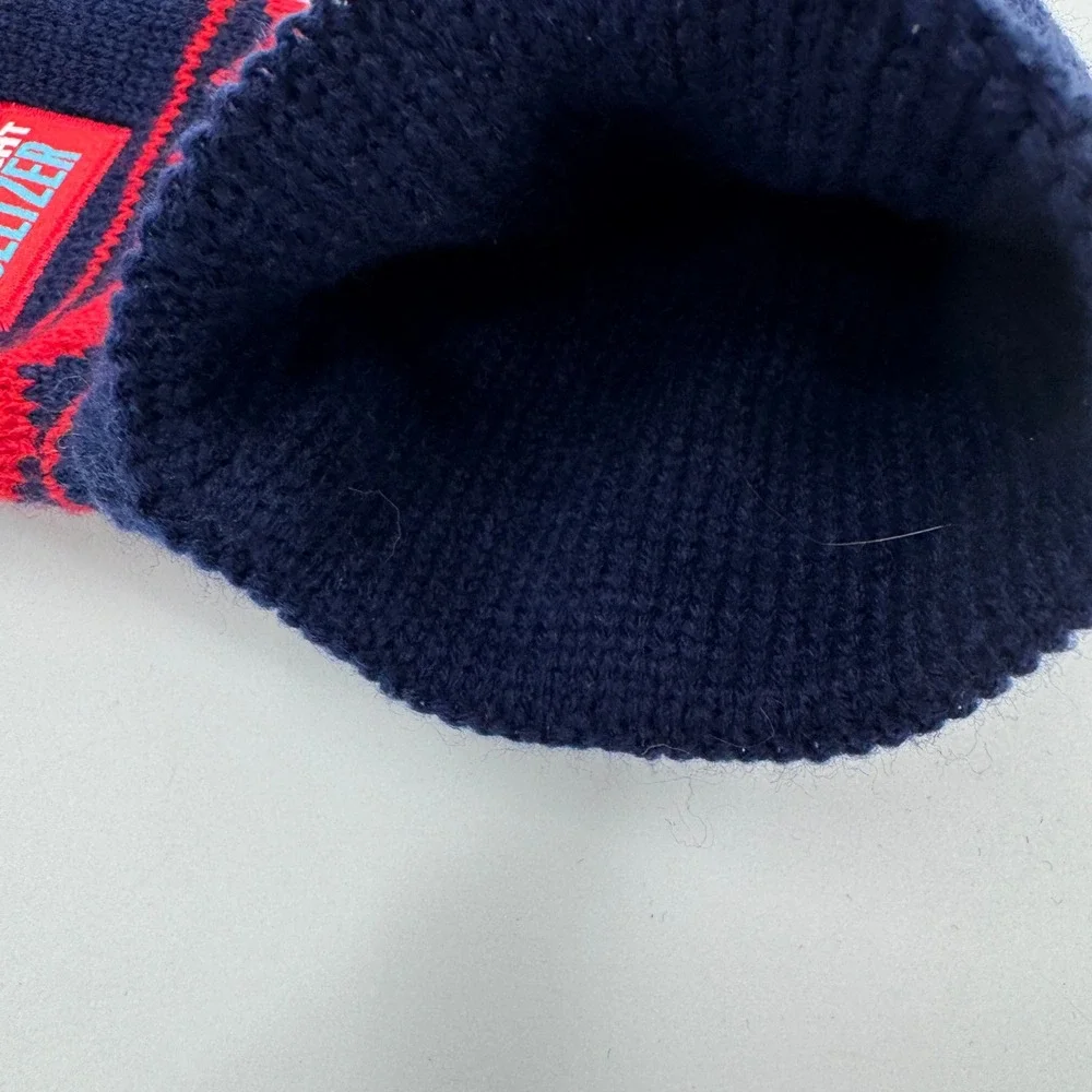 Bud Light Seltzer Hand Warmer Koozie Navy Red Fair‎ Isle Knit